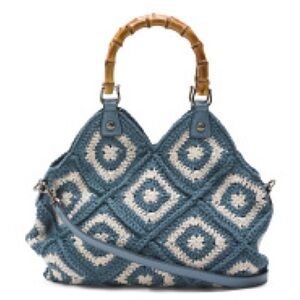 NWT Patricia Nash Delphi crochet crossbody bag crochet pattern bamboo  $249